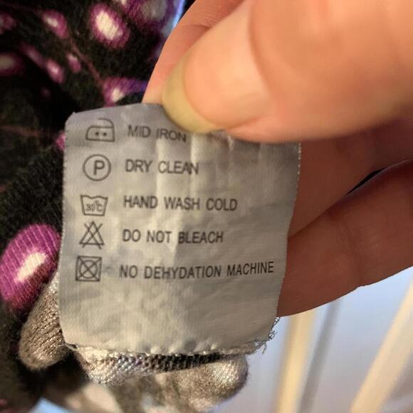 🍁Pierre New York purple black n white sweater shirt 1X - Picture 7 of 11